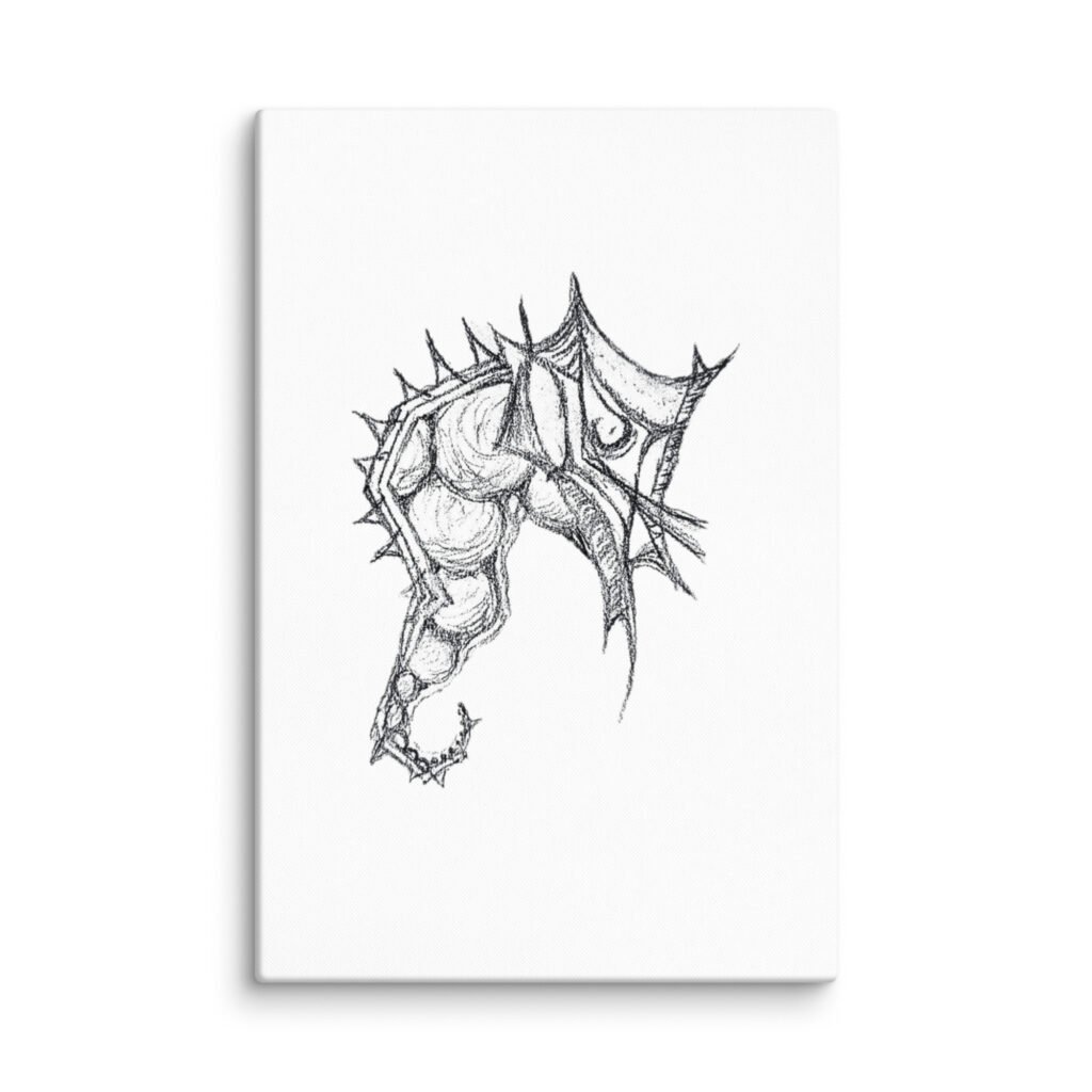 Dragon larvae Sketch Canvas