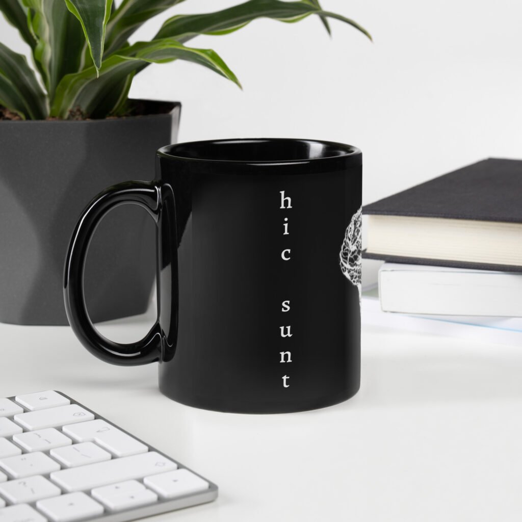 Black Gloss dragon Mug #3 latin
