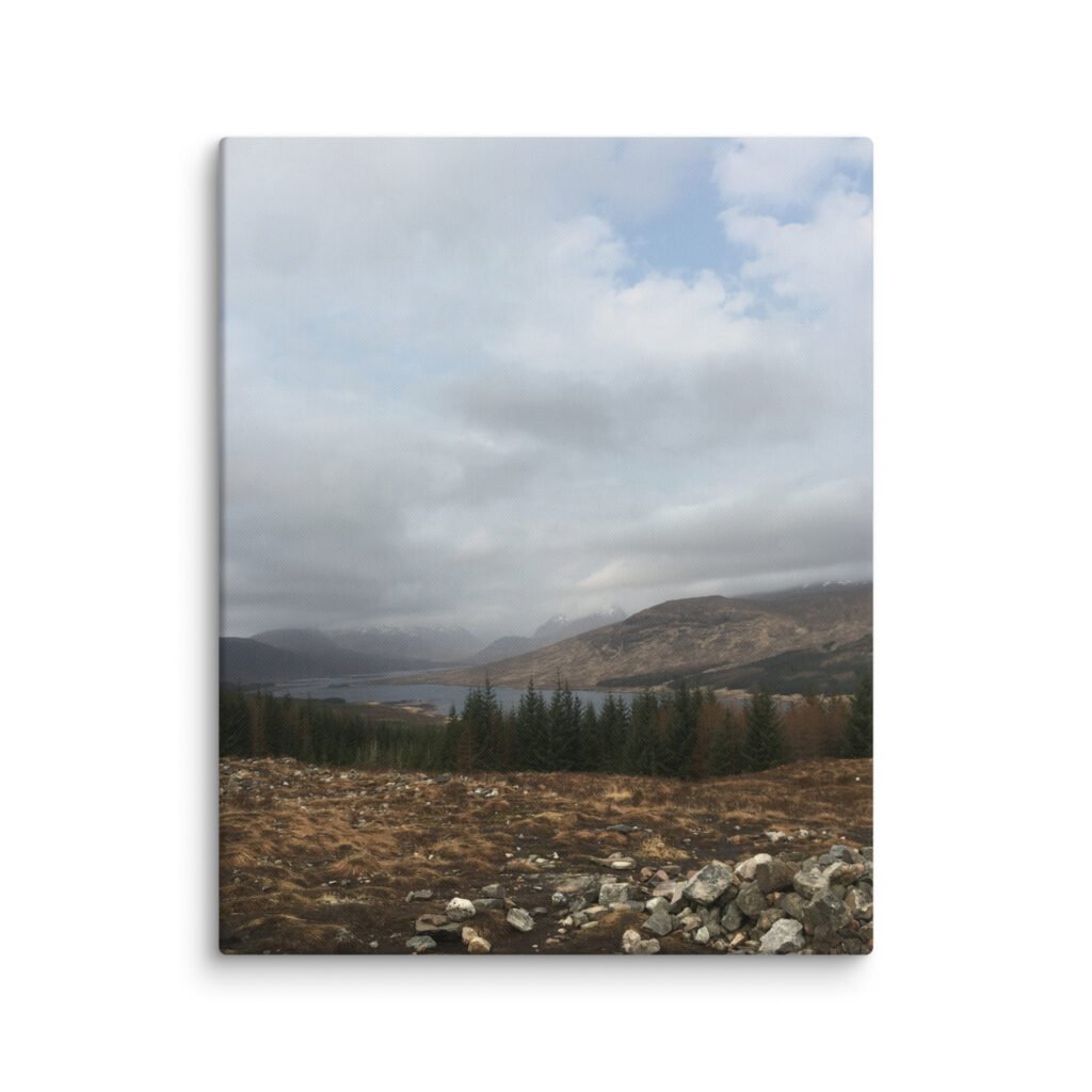 Scottish Highland Lake Canvas