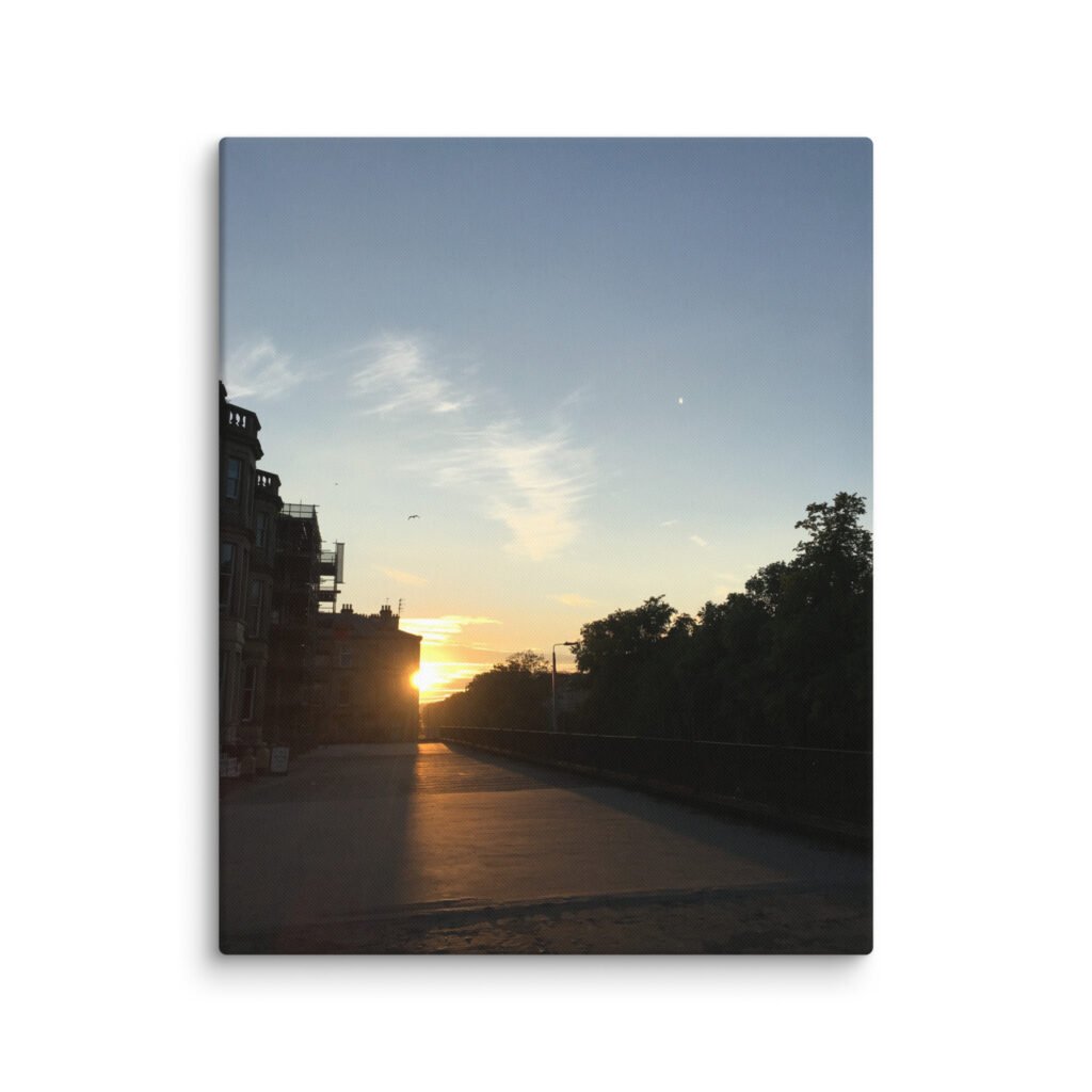 Great Western Road Sunset Canvas