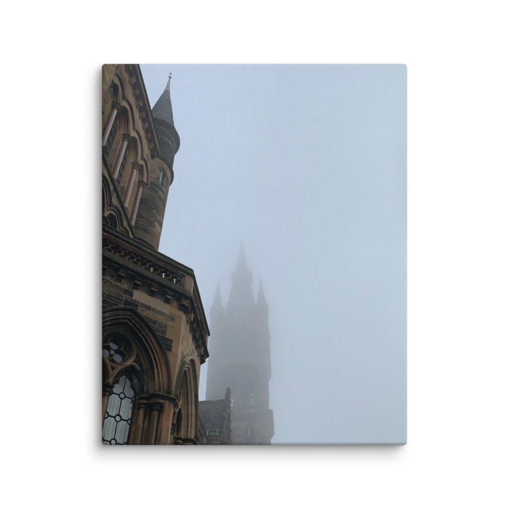 University of Glasgow in Fog Canvas