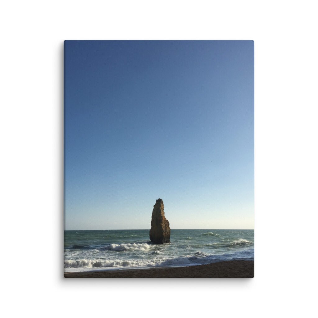 Portuguese Stone beach Canvas
