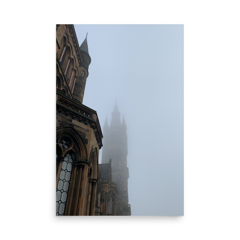 University of Glasgow in Fog Poster