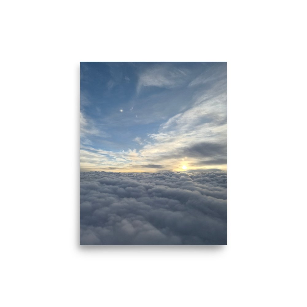 Sun Pocket in the Clouds Vertical Poster