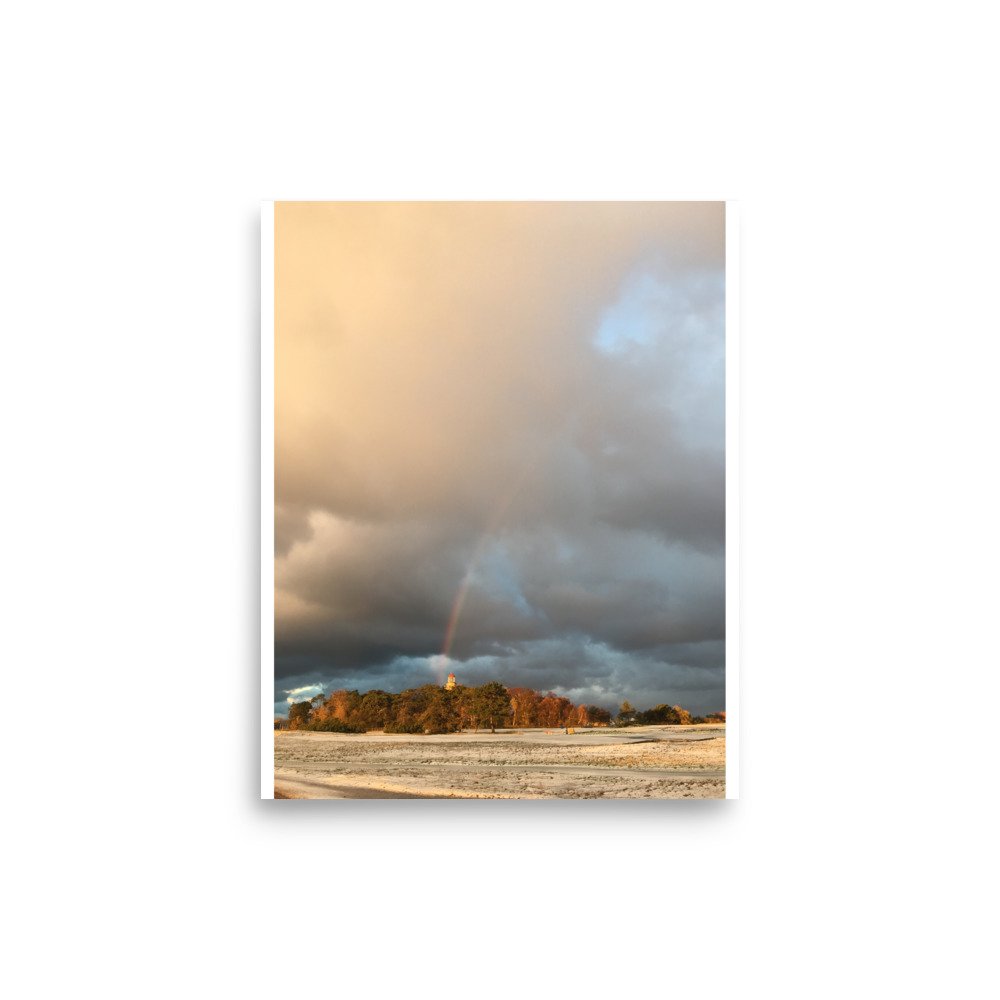 Rainbow Lighthouse Poster