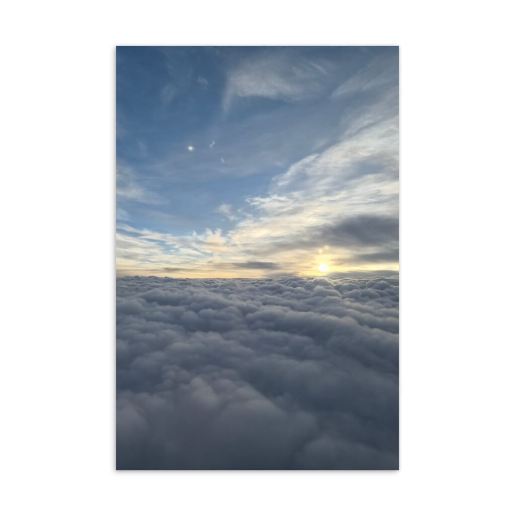 Sunset on Cloud Blanket Postcard
