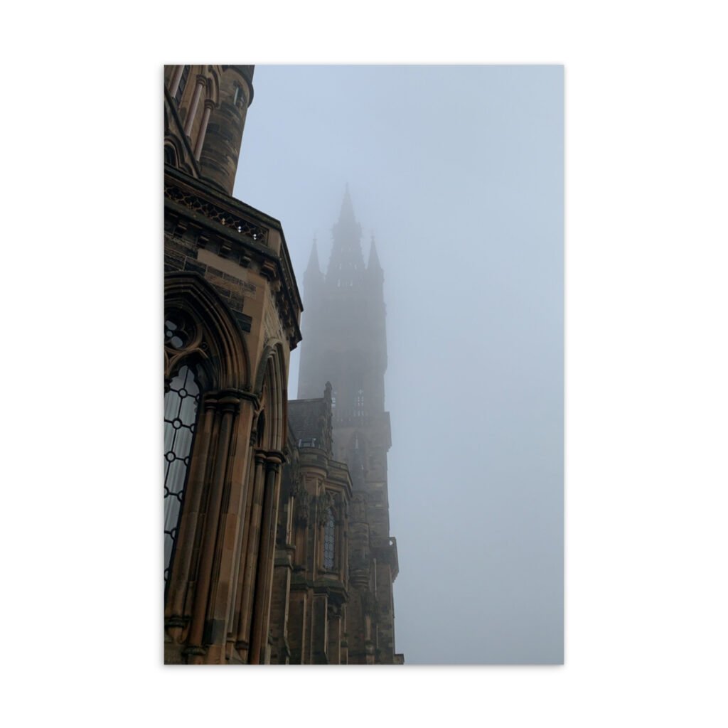 University of Glasgow in Fog Postcard
