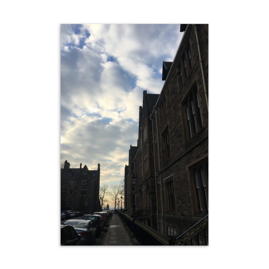 University of Glasgow Campus at Sunset Postcard